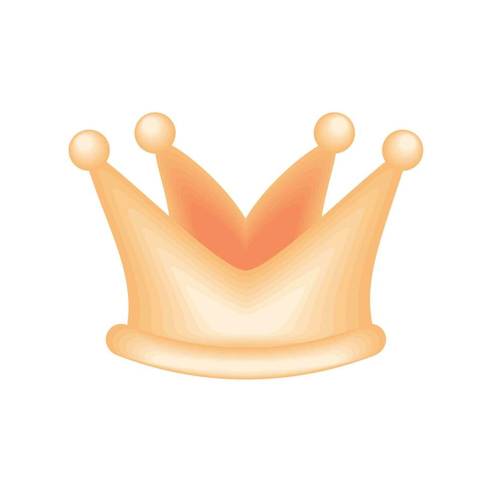 golden crown icon white background vector
