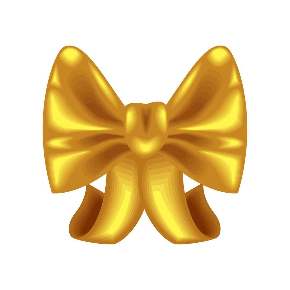 golden tie bow award icon white background vector