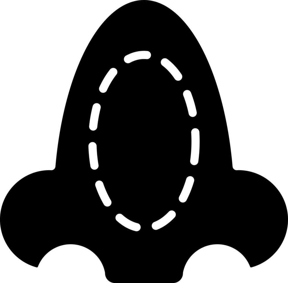 Isolated Rhinoplasty Icon In Glyph Style. vector