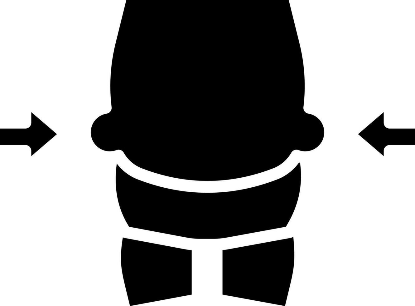 Isolated Liposuction Icon In Black And White Color. vector