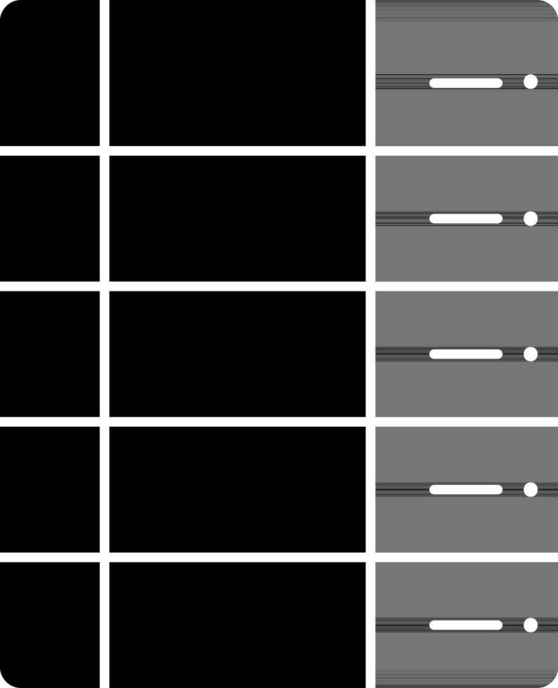 Electronic Voting Machine Icon In black and white Color. vector