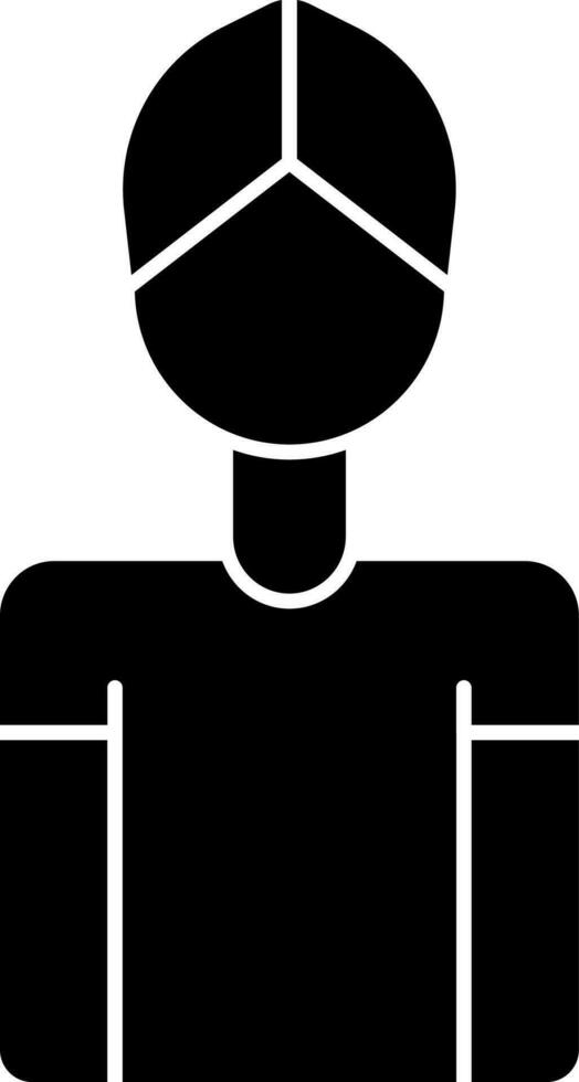 User Icon In black and white Color. vector