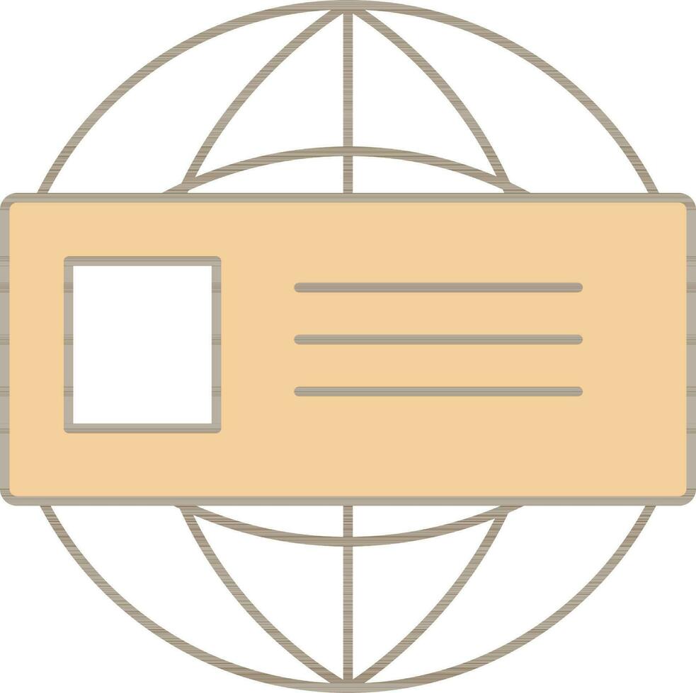 Global Candidate Form Icon In White And Brown Color. vector