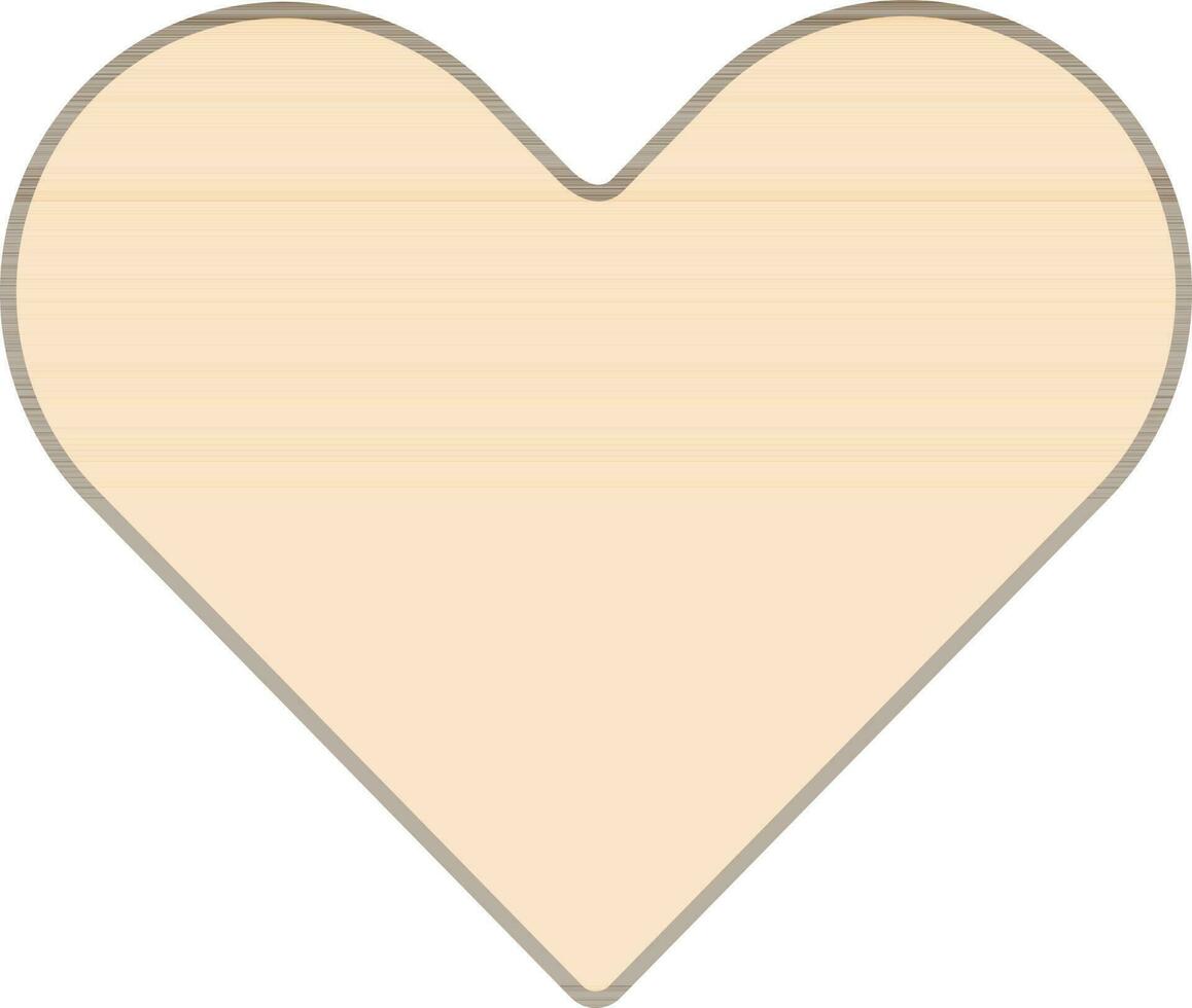 Heart Or Favorite Icon In Brown Color. vector