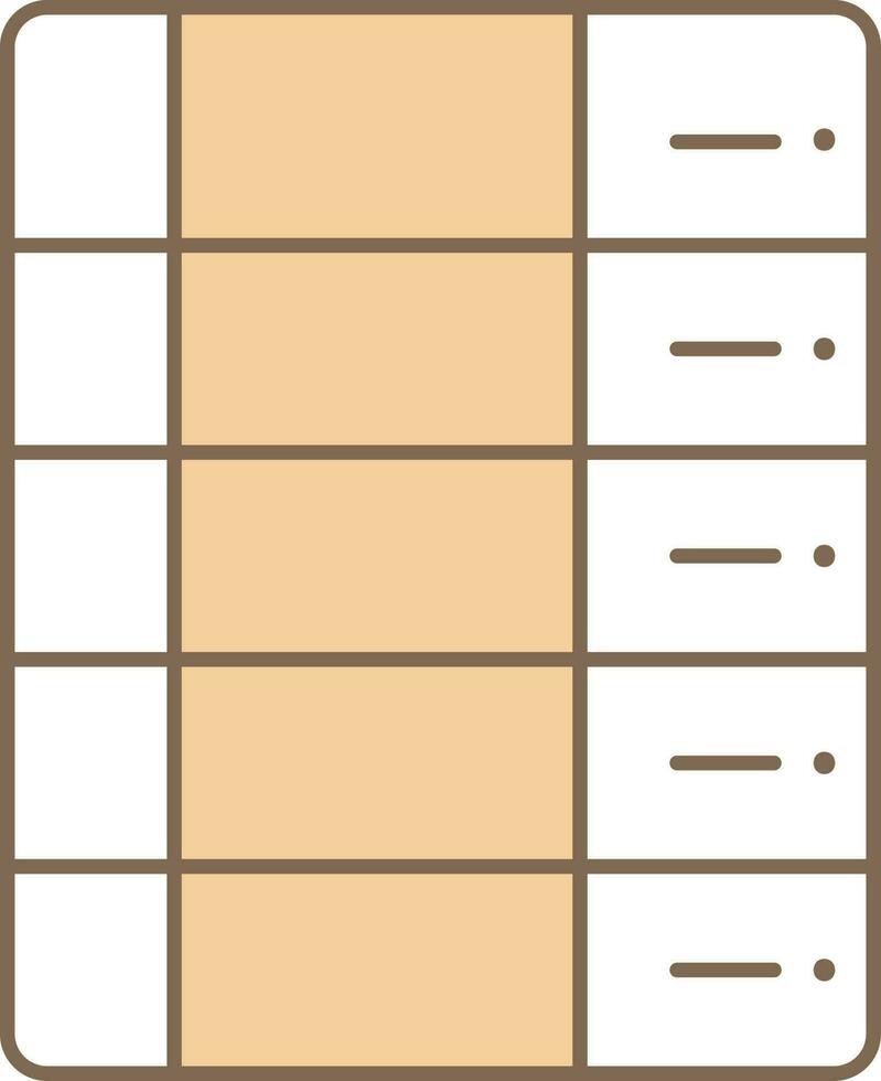 Electronic Voting Machine Icon In White And Brown Color. vector