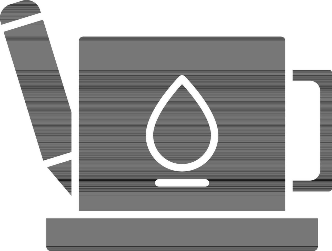 Artist Cup With Pencil Icon In black and white Color 24468550 Vector