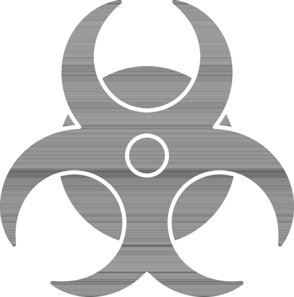 Illustration Of Bio Hazard Icon In Gray And White Color. vector
