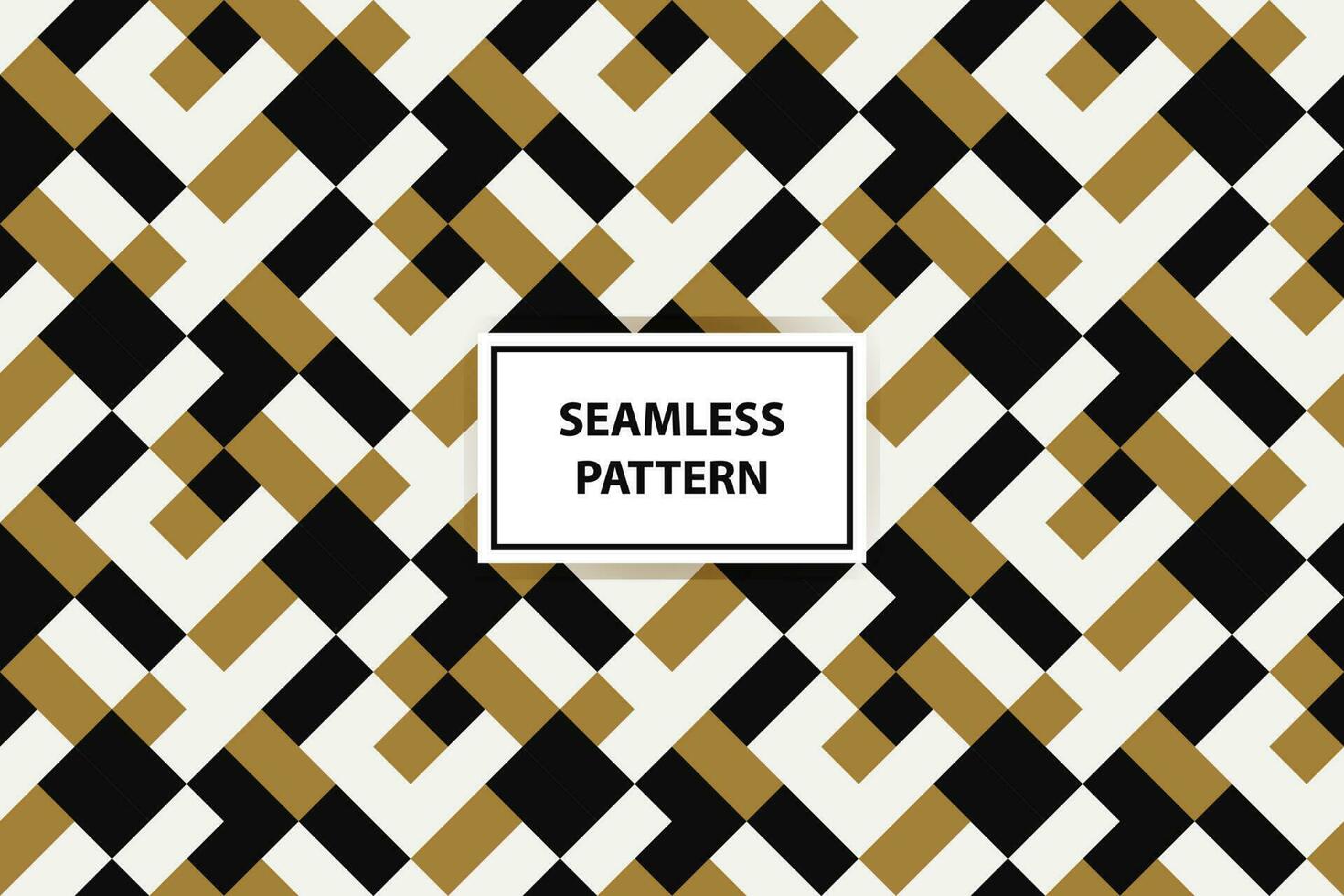 Abstract geometric pattern with lines, rhombuses A seamless vector background. white, black and gold texture