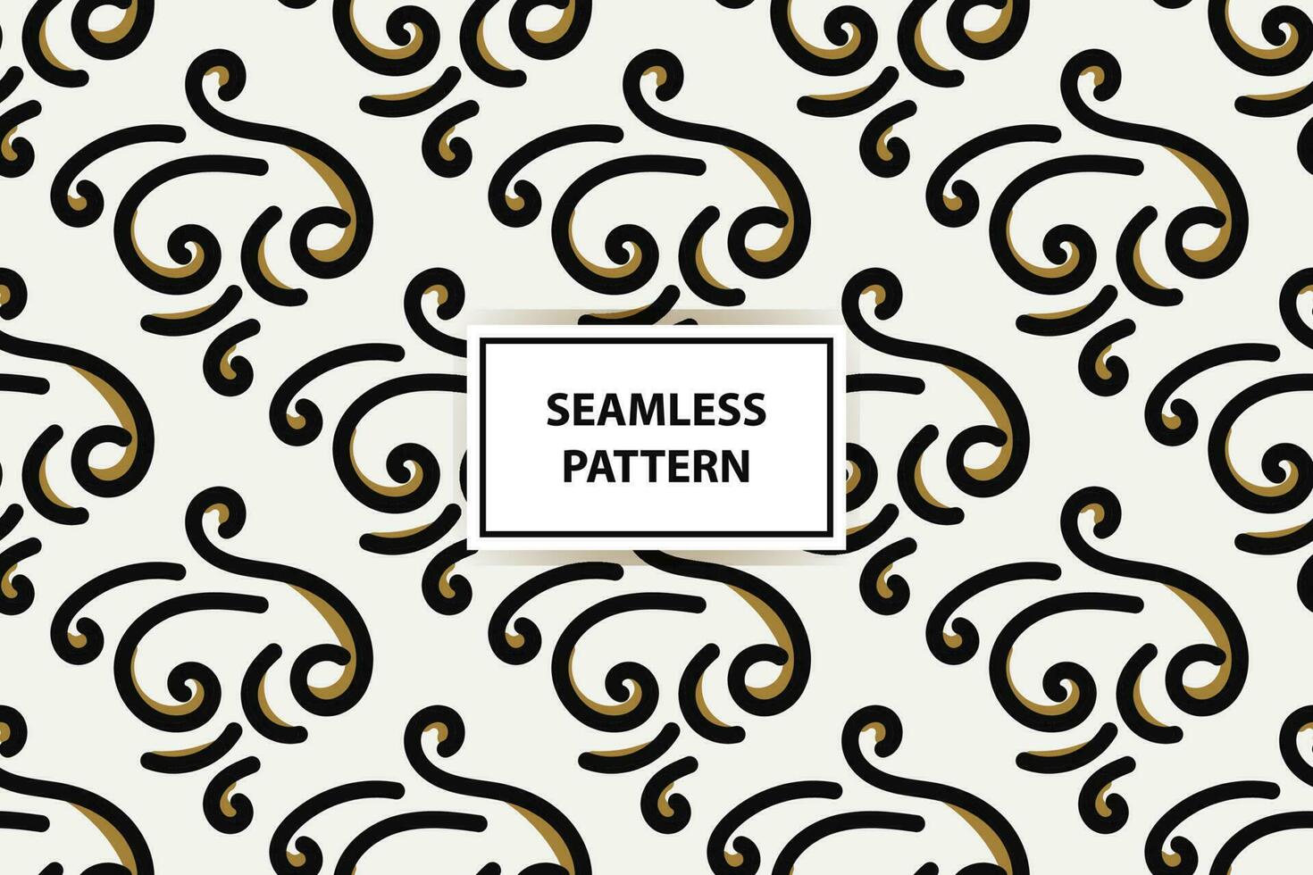 Abstract pattern with lines, rhombuses A seamless vector background. white, black and gold texture