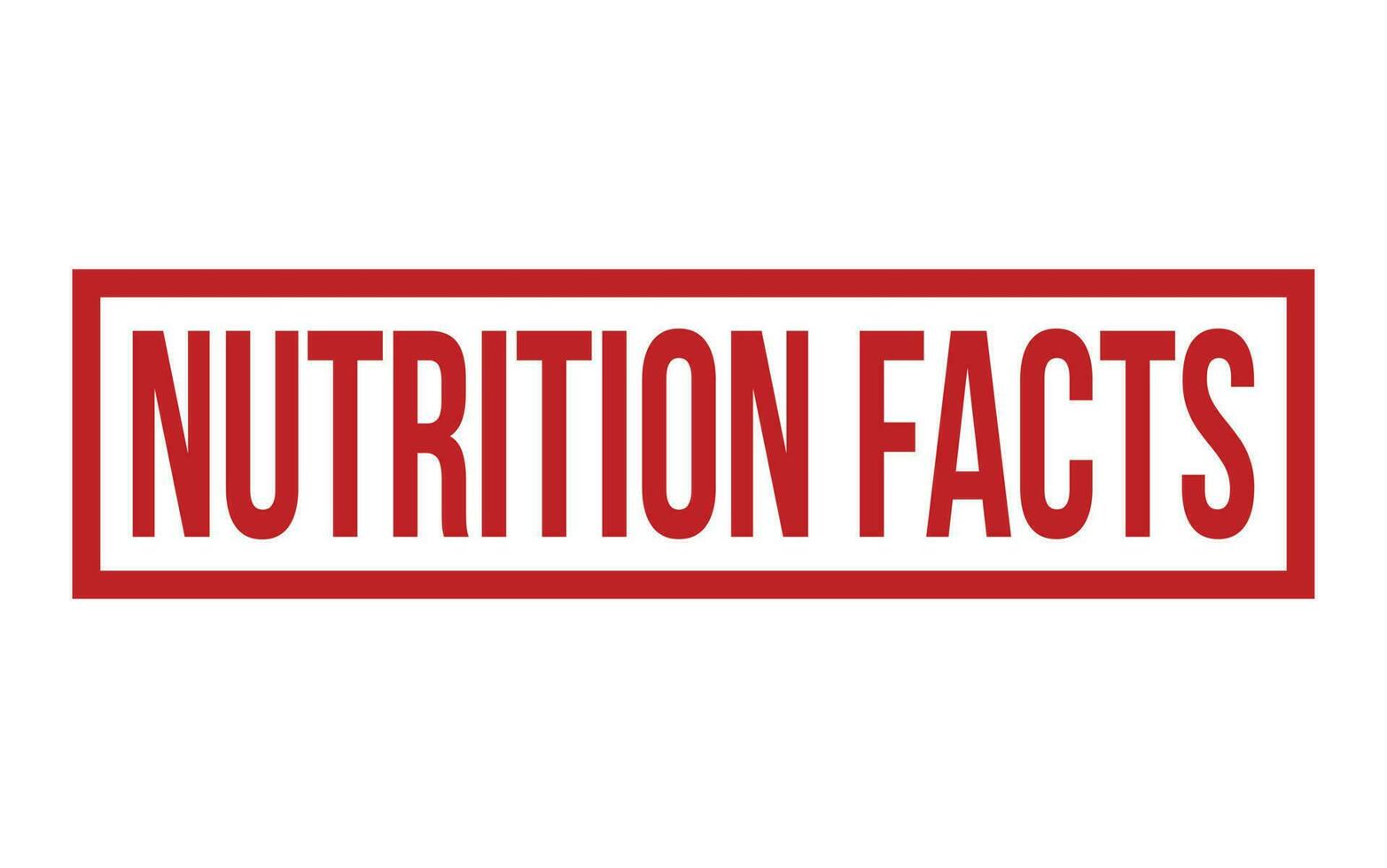 Red Nutrition Facts Rubber Stamp Seal Vector