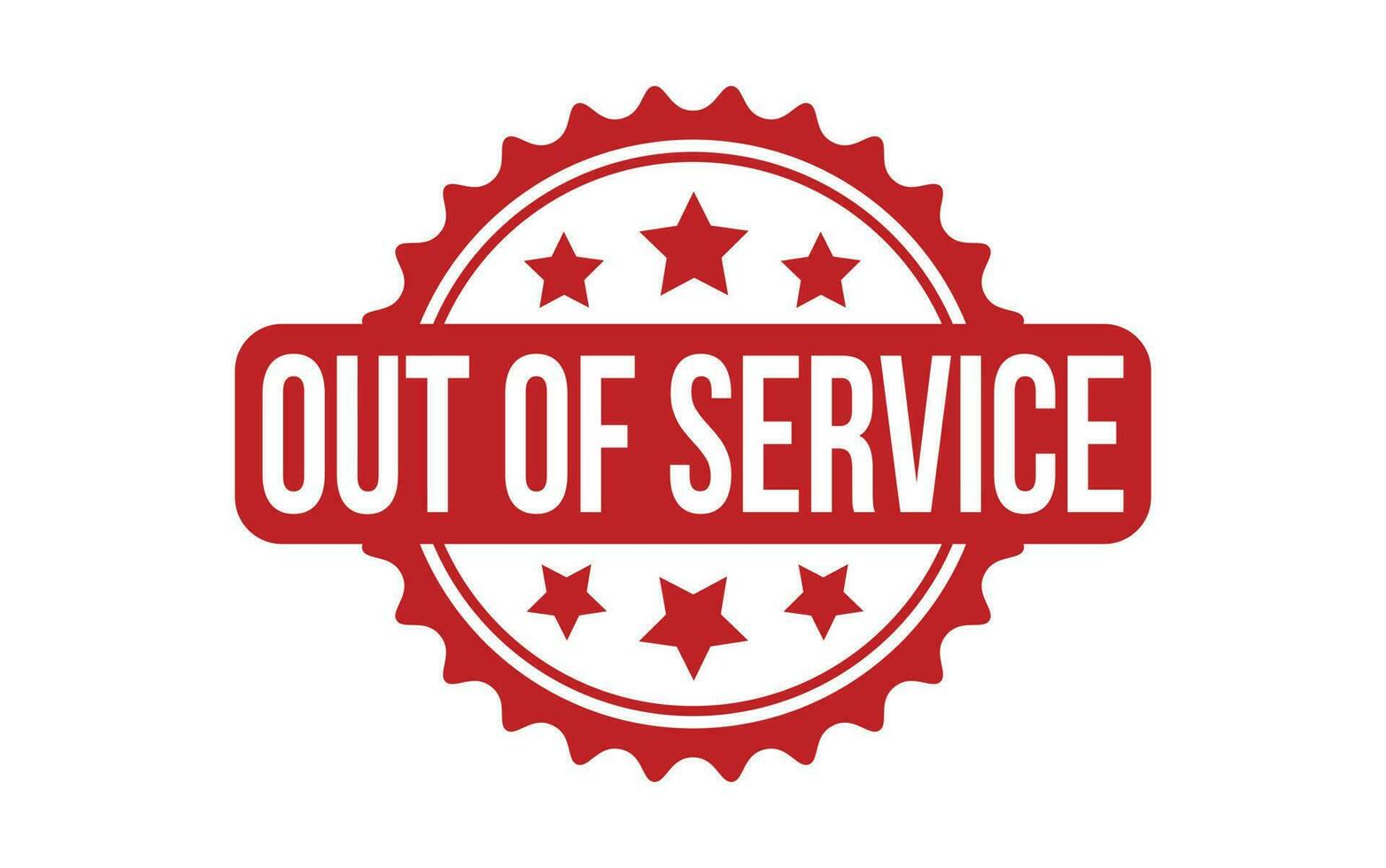 Out Of Service rubber grunge stamp seal vector