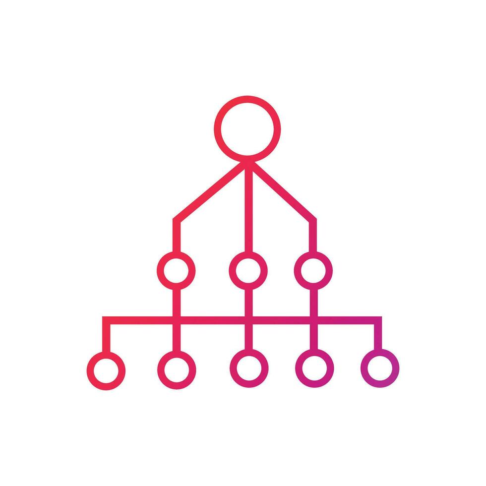 Hierarchy Gradient Icon Vector Illustration