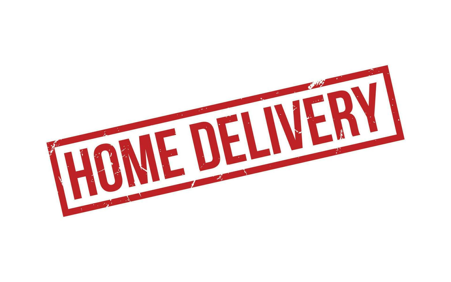 Red Home Delivery Rubber Stamp Seal Vector