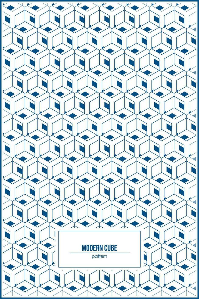 modern symmetrical cube pattern for business car background vector