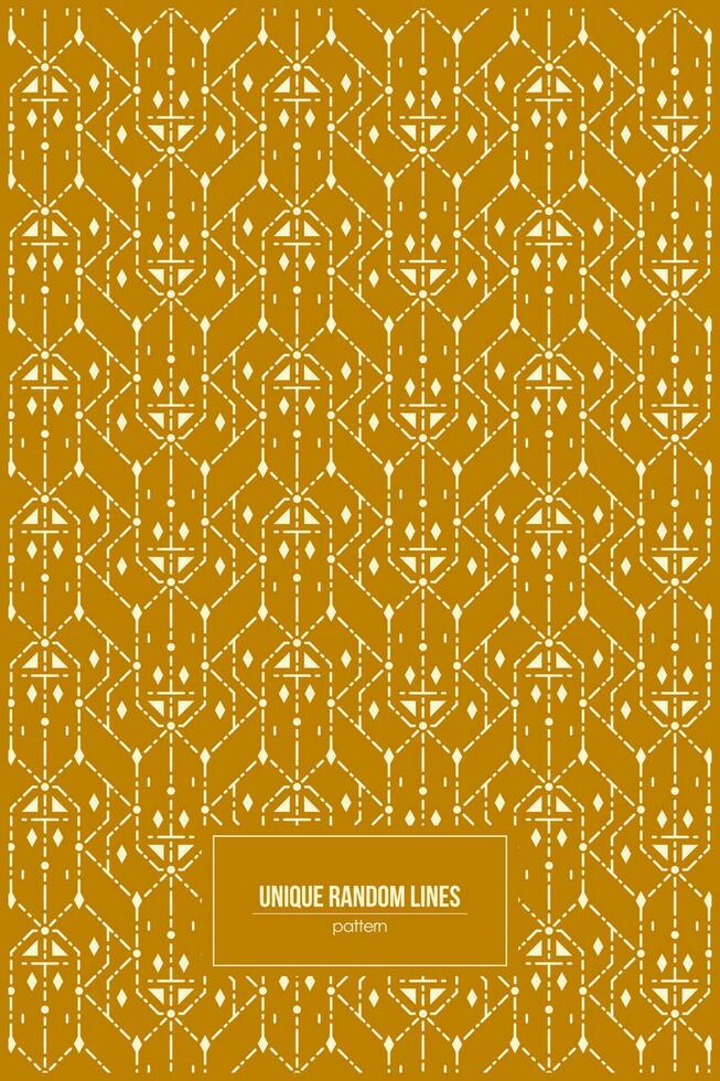 unique random lines patter with elegant gold background vector