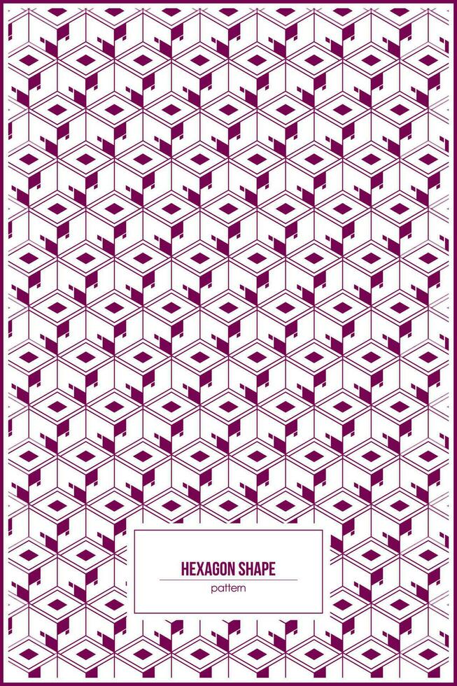 hexagon shape pattern with building style vector