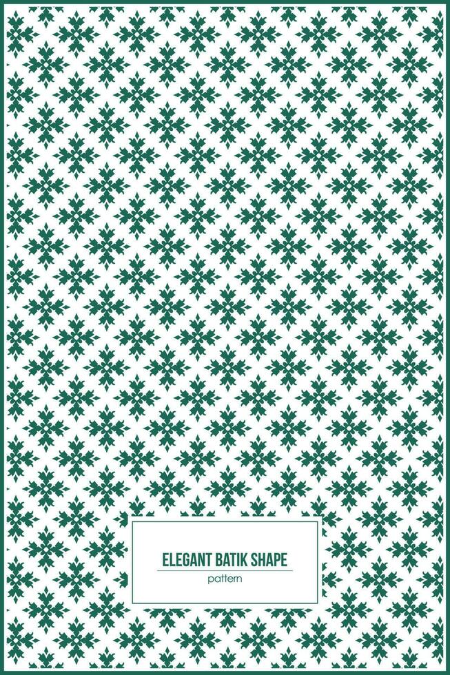 elegant batik shape pattern for vintage wallpaper vector