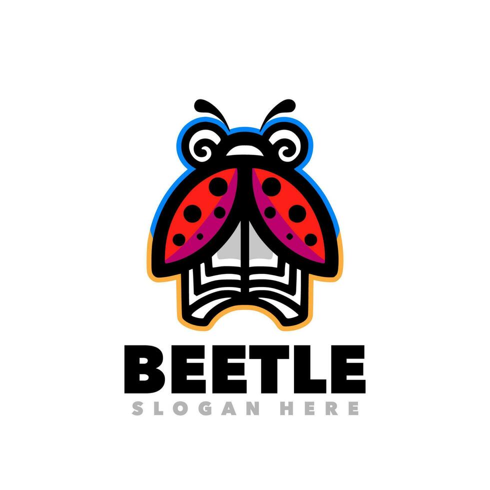 Beetle book logo vector