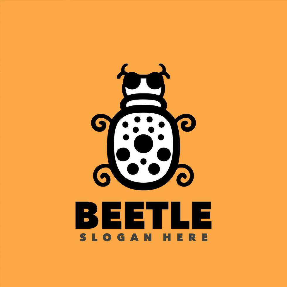Beetle simple logo vector