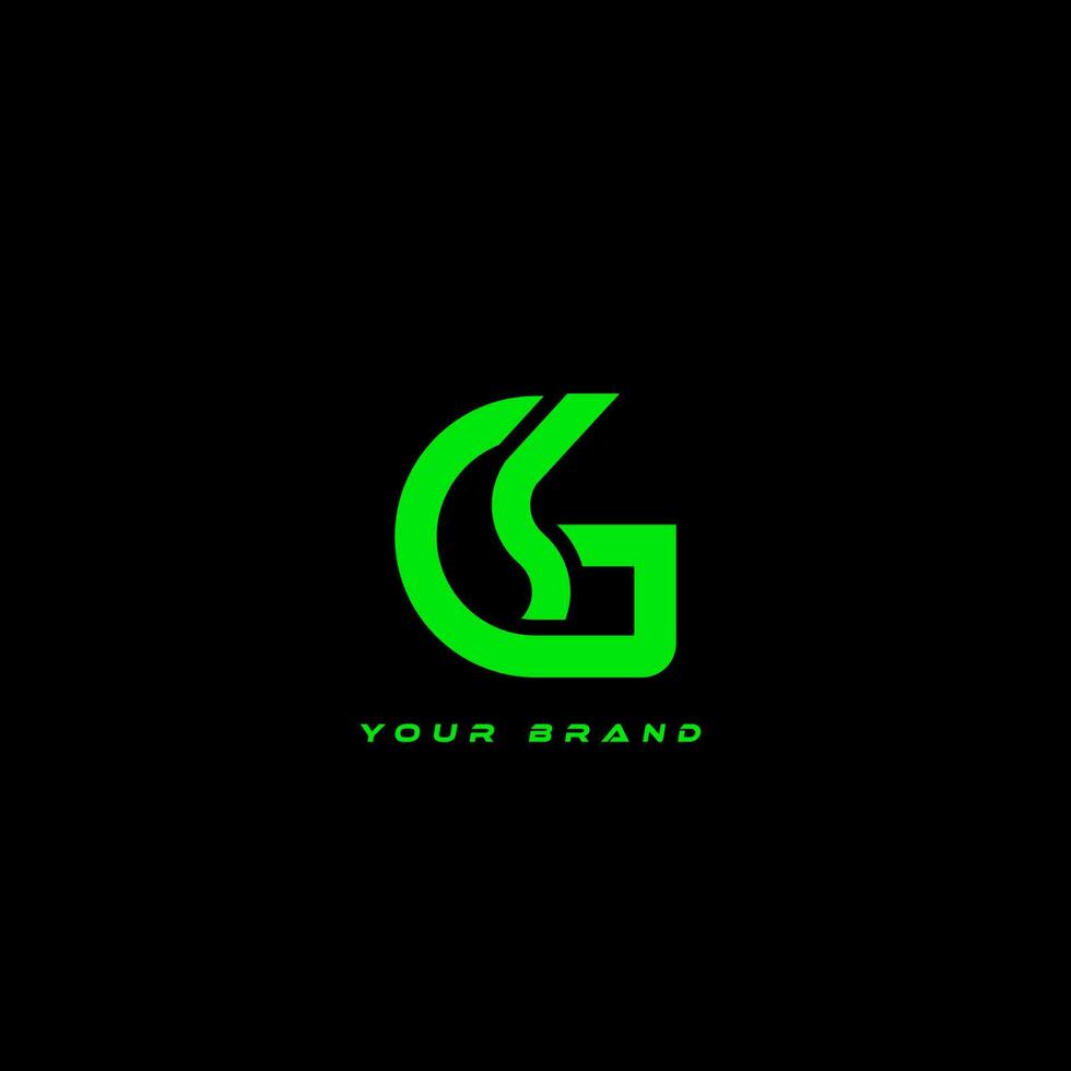 Green logo with the letter gs on it vector