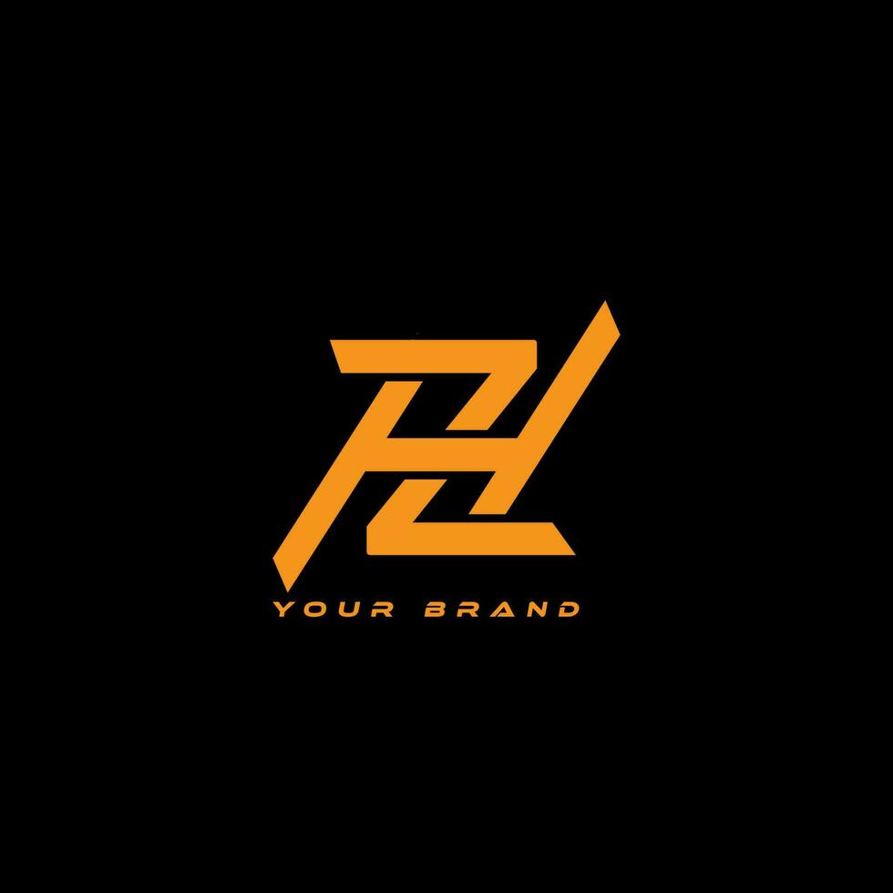A black background with the letter zh on it vector