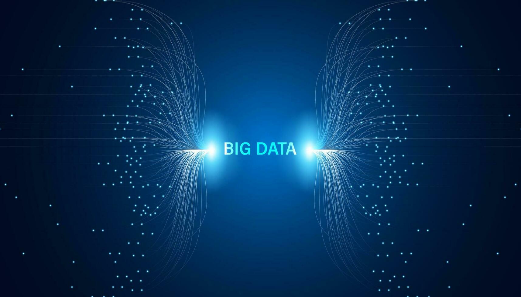 Digital concept, big data is fluttering data collection Data processing ...