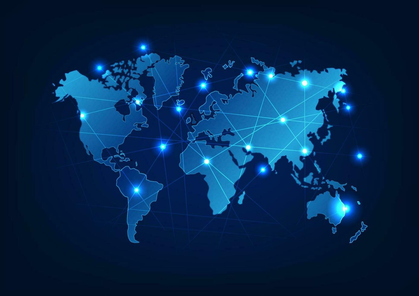 mundo mapa tecnología antecedentes alta velocidad Internet red conexión ese cubre el todo mundo eso es un tecnología ese ayuda en transmitiendo información, comunicado, haciendo negocio vector