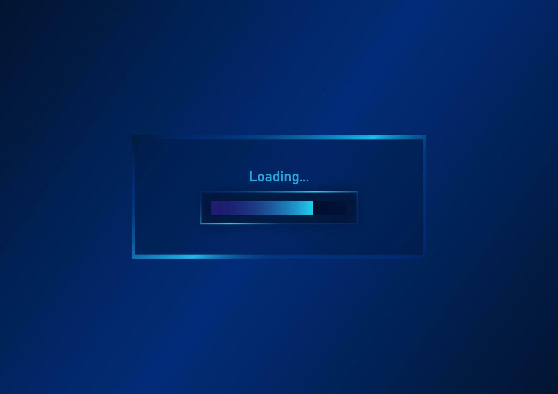 Technology background Technology loading screen showing data processing ...