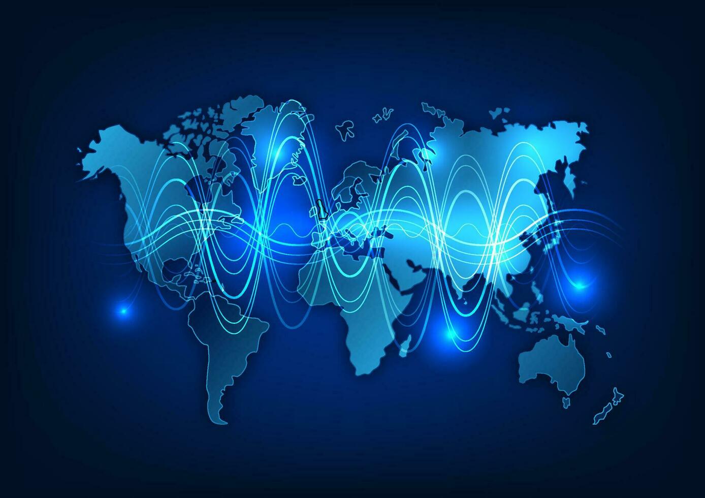 mundo mapa tecnología antecedentes alta velocidad Internet red conexión ese cubre el todo mundo eso es un tecnología ese ayuda en transmitiendo información, comunicado, haciendo negocio vector