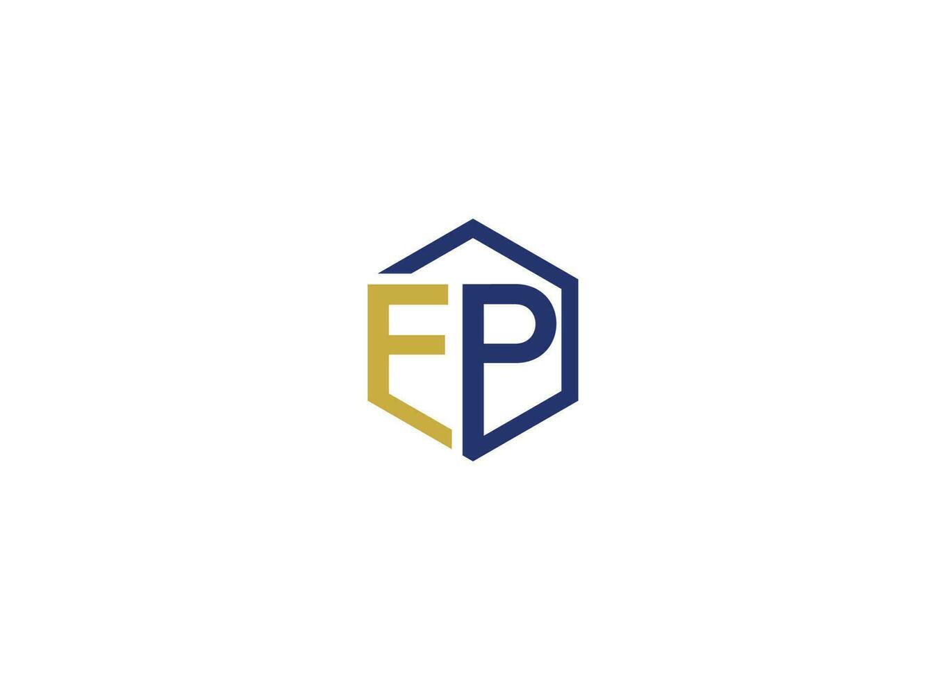 FP initial creative modern logo design vector icon template