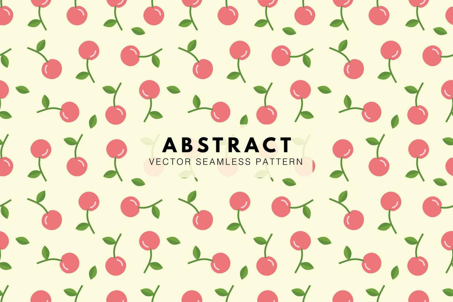 Cherry fruit cute pattern. Abstract seamless repeat vector pattern