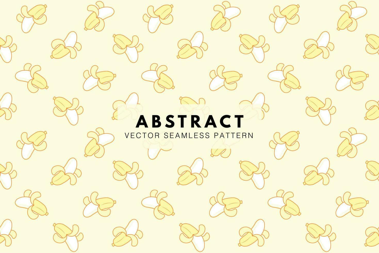 Banana fruit cute pattern. Abstract seamless repeat vector pattern