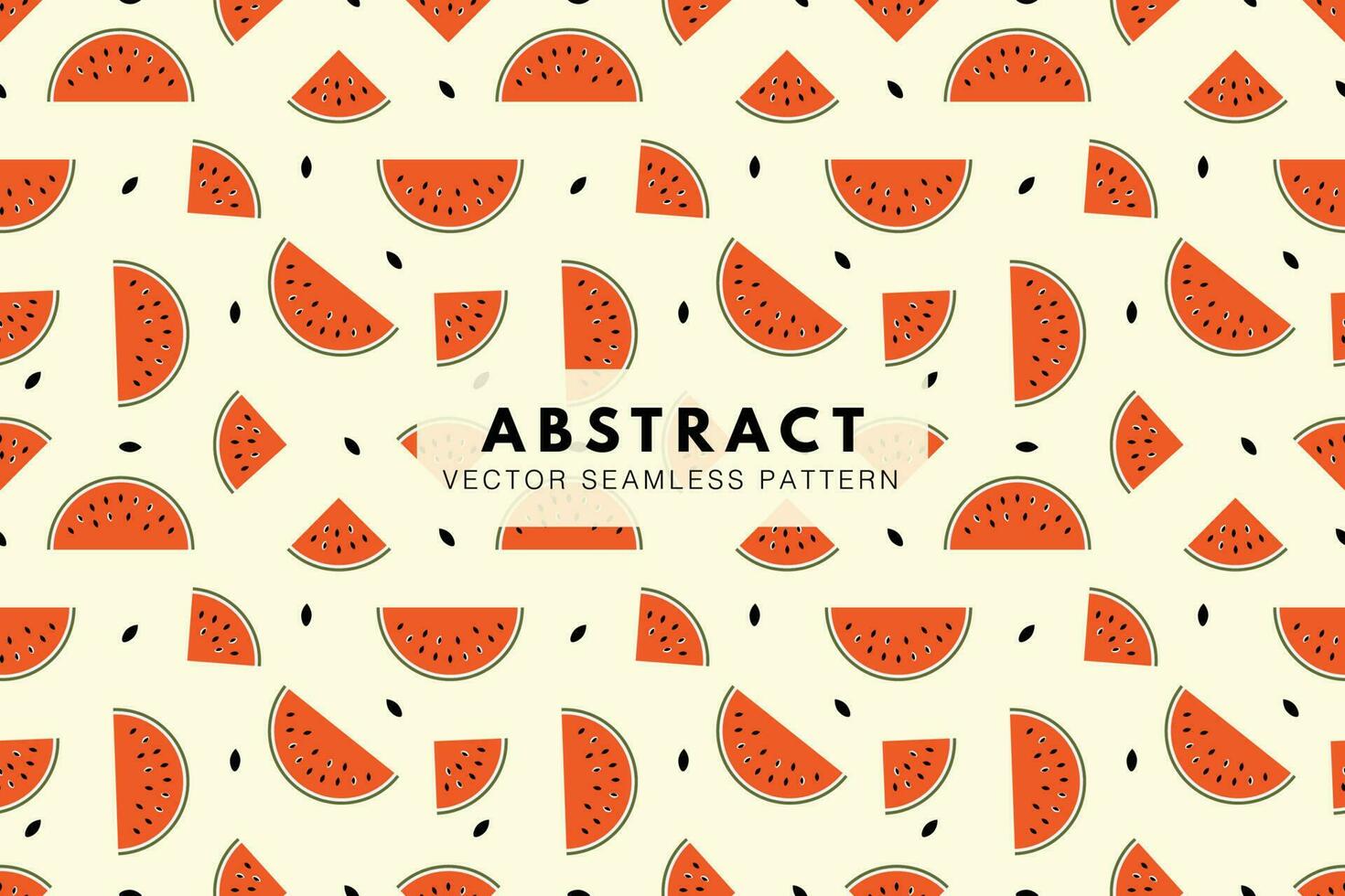 Watermelon fruit cute pattern. Abstract seamless repeat vector pattern