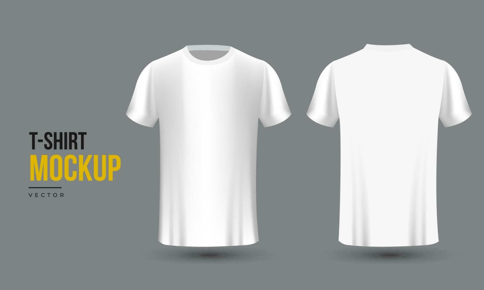 White t-shirts mockup vector