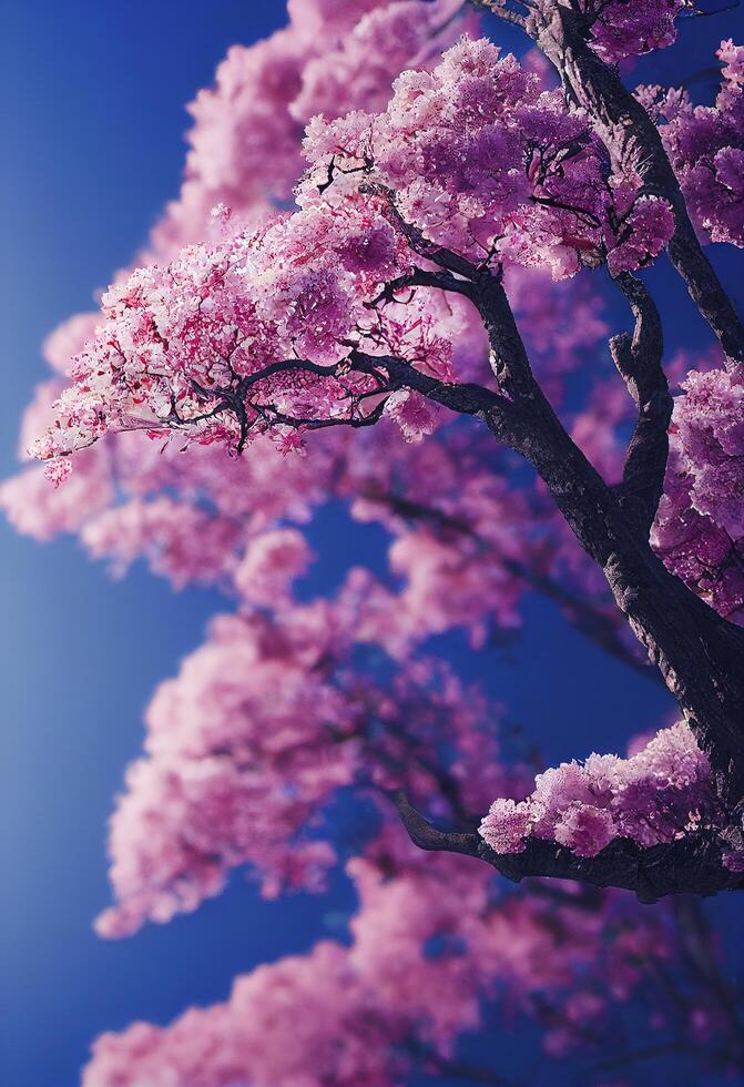 Spring time cherry blossom sakura tree photo