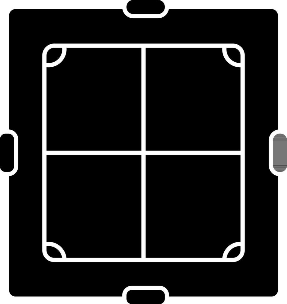 Glyph Frame Setting Icon In Flat Style. vector