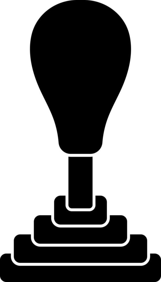 Illustration Of Gear Stick Icon In black and white Color. vector