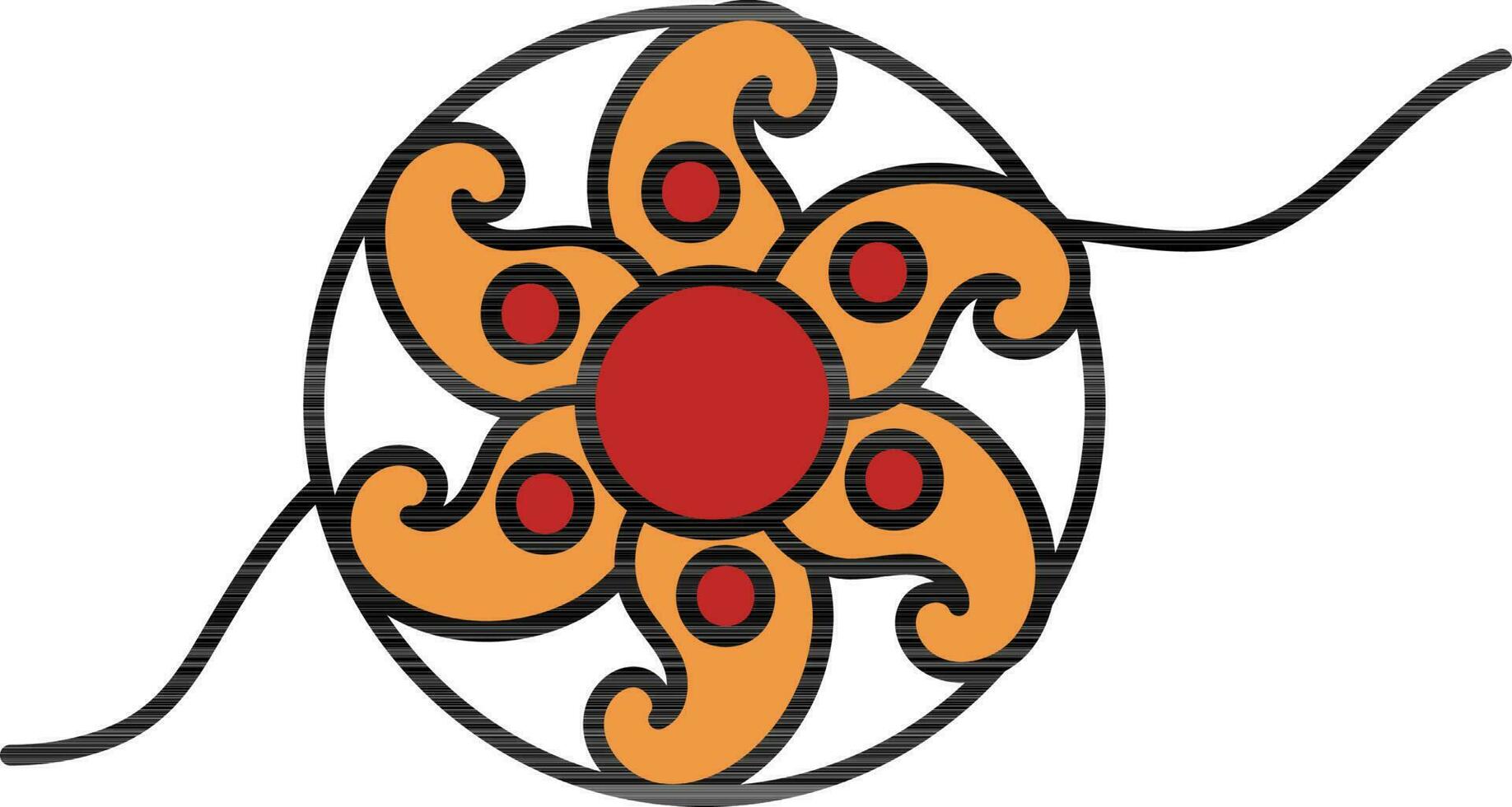 vistoso floral rakhi pulsera icono. vector