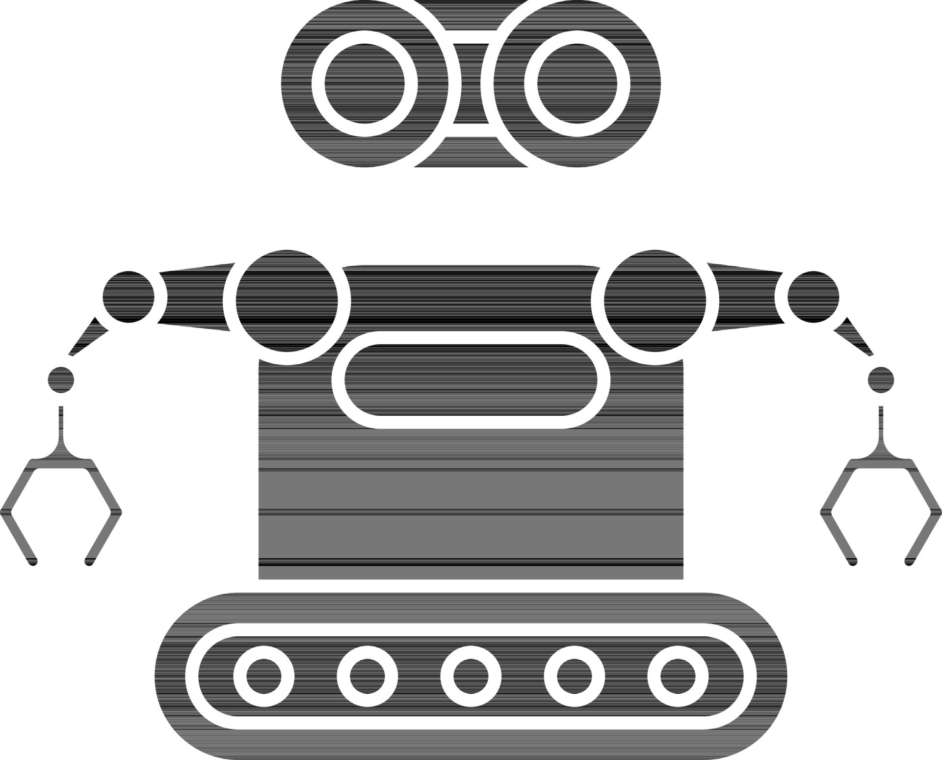 Robot Icon In black and white Color. 24470207 Vector Art at Vecteezy