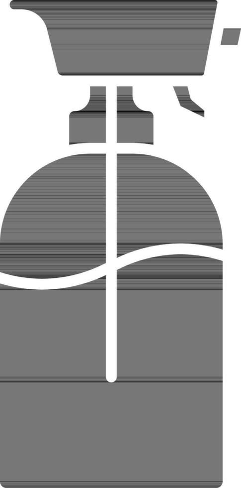 Illustration Of Spray Bottle Icon In black and white Color. vector