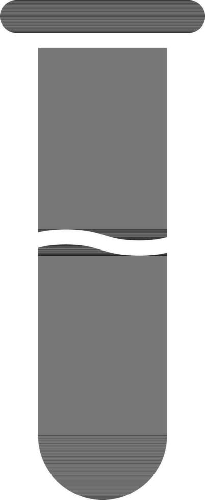 prueba tubo icono en negro y blanco color. vector