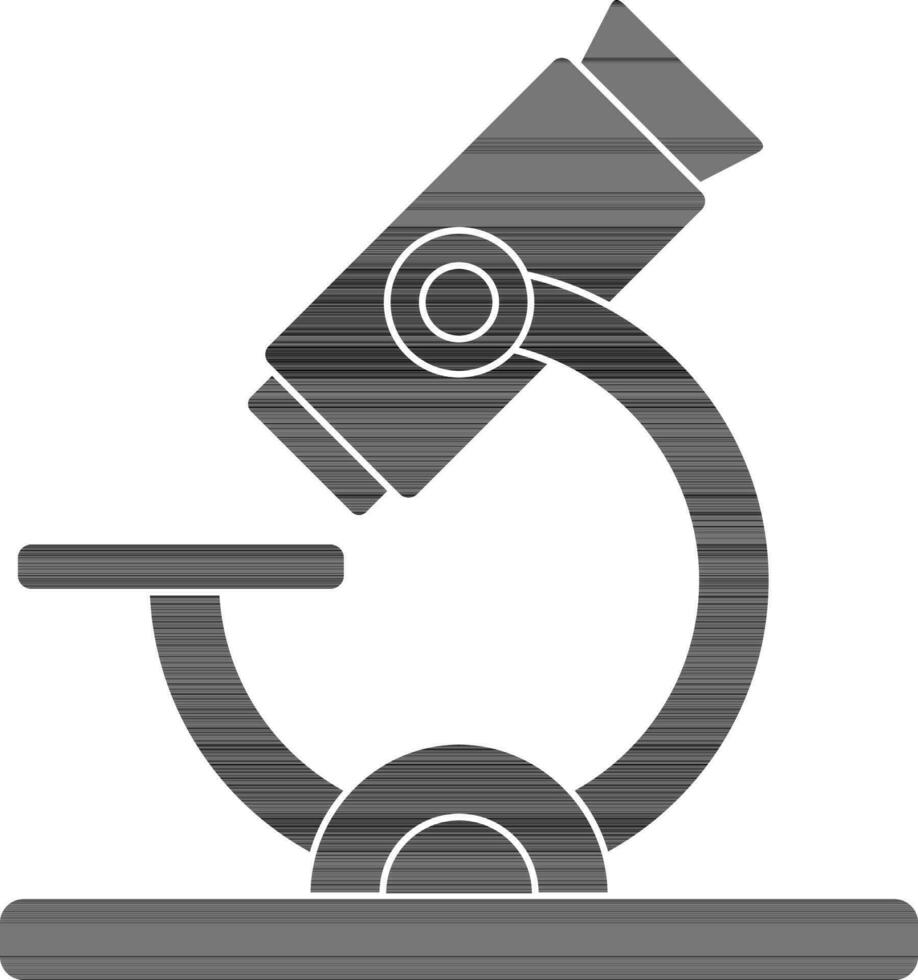 black and white Microscope Icon Or Symbol. vector