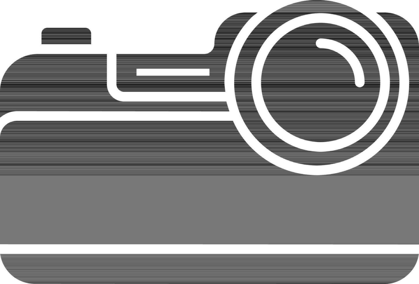 Illustration Of Camera Icon In black and white Color. vector