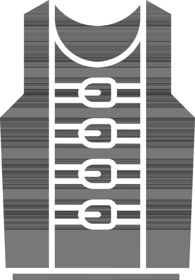 Isolated Life Vest Icon In Glyph Style. vector