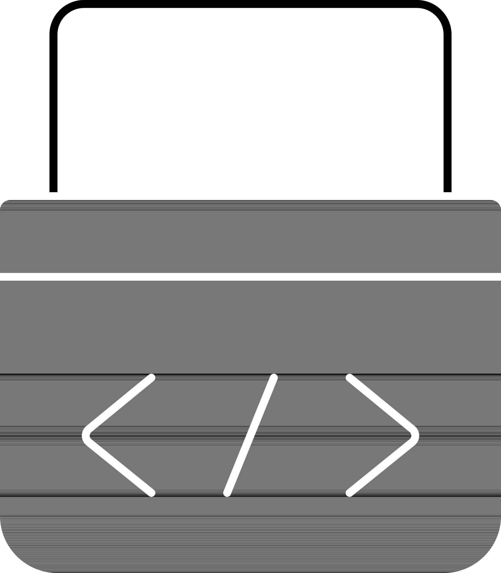 Coding Icon In black and white Color. 24470345 Vector Art at Vecteezy