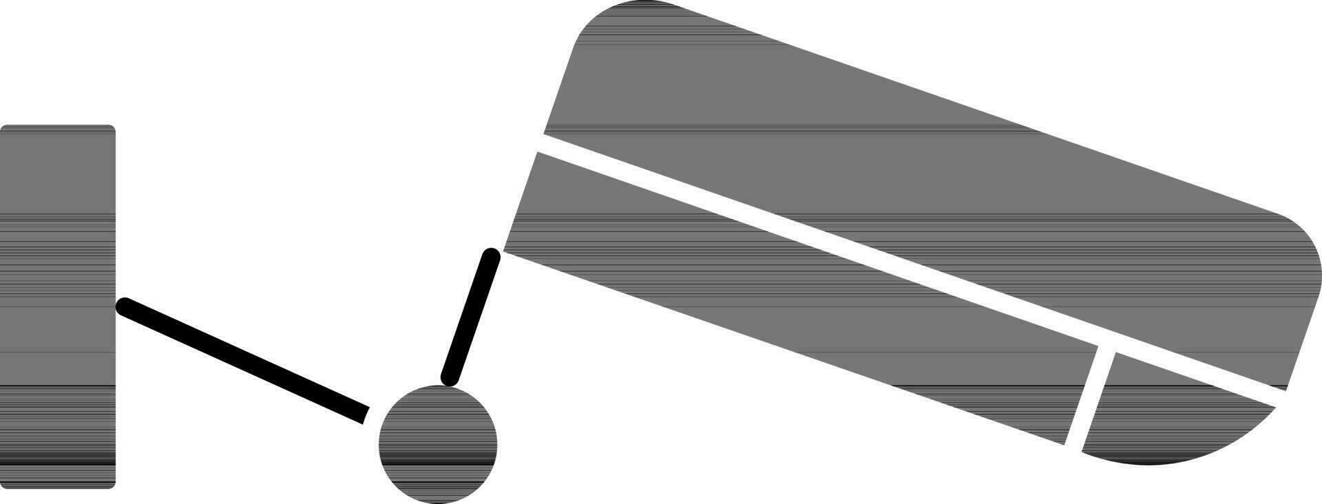 CCTV Camera Icon In black and white Color. vector