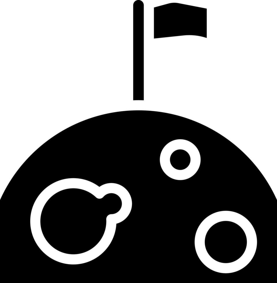 Globe With Flag Icon In black and white Color. vector