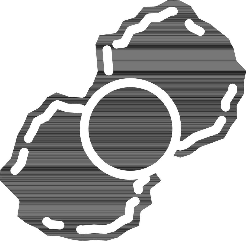 Nebula Icon In black and white Color. vector