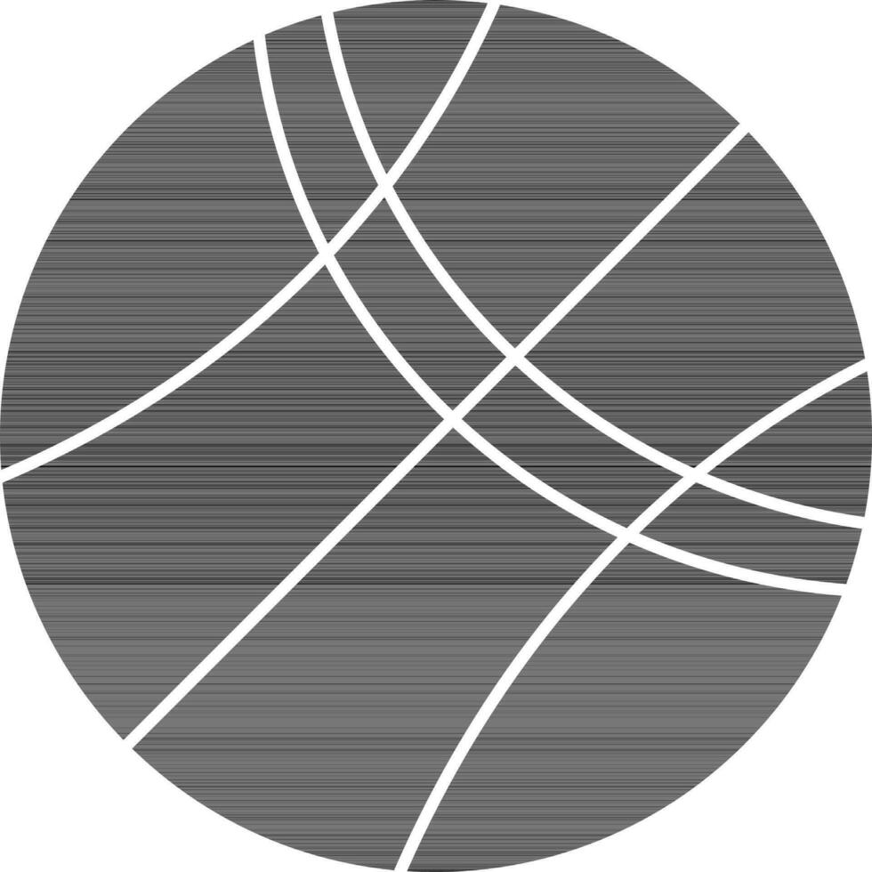 baloncesto icono en negro y blanco color. vector