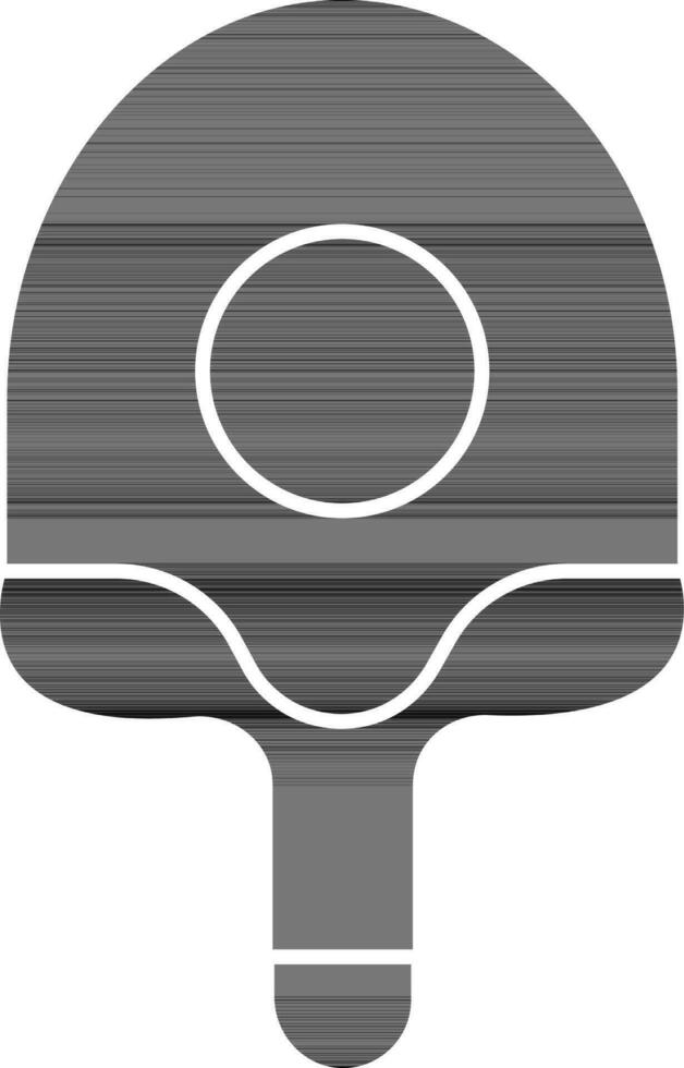 Glyph Stylel Ping Pong Or Tennis Racket Icon. vector